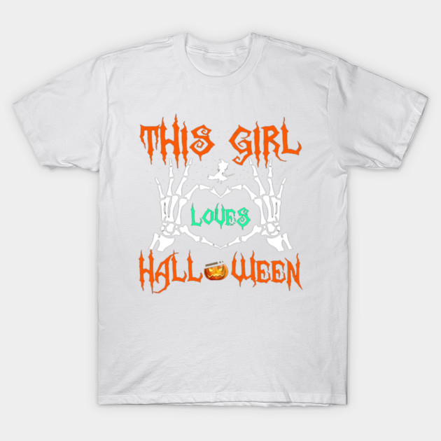 This Girl love halloween fancy Hallo queen T-Shirt-TOZ